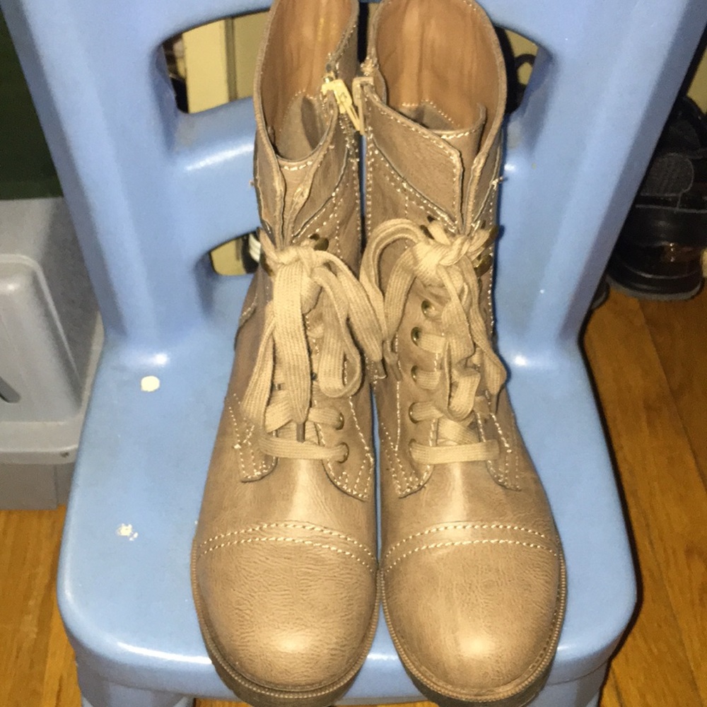 Rampage Jeliana Lace Up Combat Booties